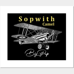 Sopwith Camel British Biplan aircraft, Posters and Art